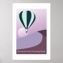 Desert Landscape Green and Purple Art