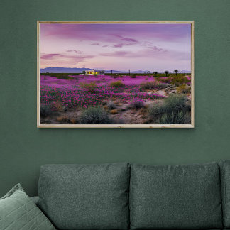 Desert Landscape in Bloom AI Art | Photorealistic Poster