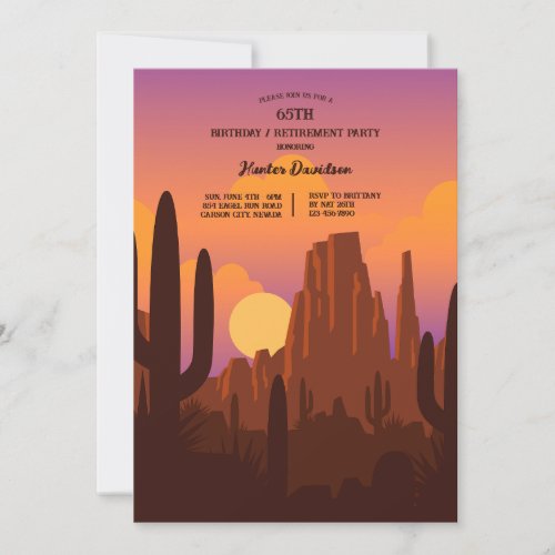 Desert Landscape Invitation