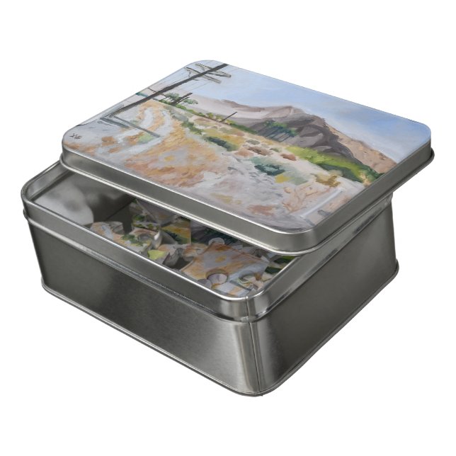 Desert Landscape Jigsaw Puzzle (Lid Open)