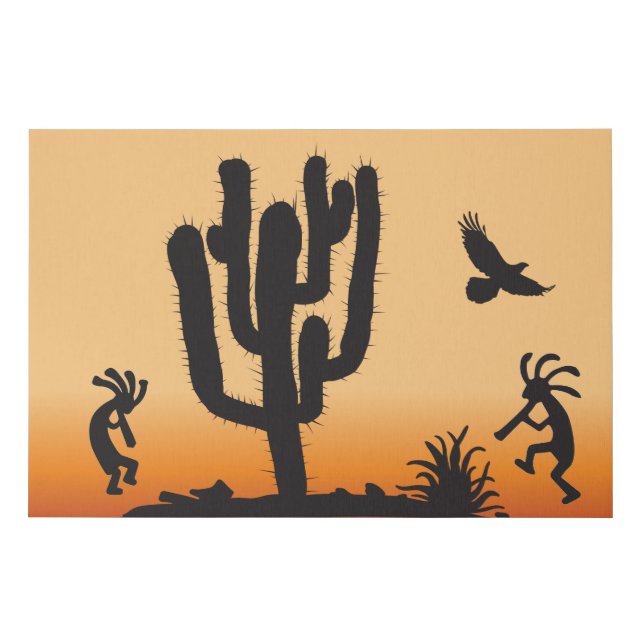 Desert Landscape Kokopelli Canvas (Front)
