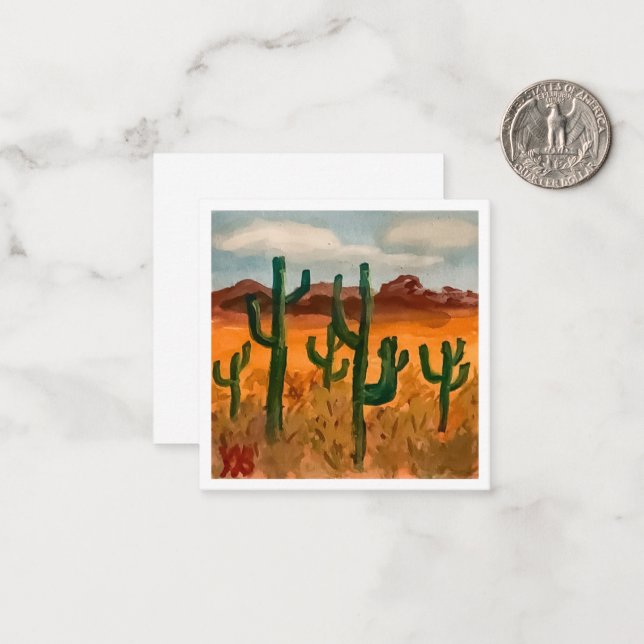 Desert Landscape Note Card (Front/Back In Situ)