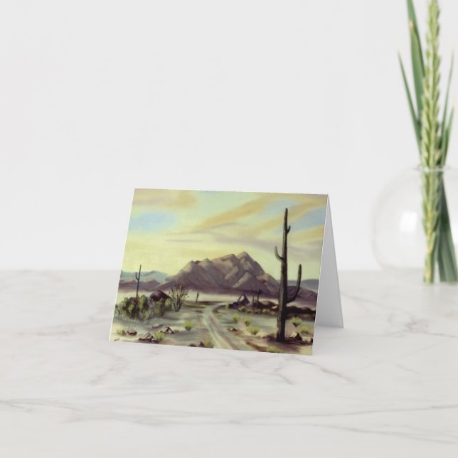 Desert Landscape Painting Note Card (Front)