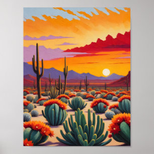 Desert landscape Poster