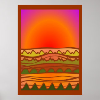 Desert landscape Poster