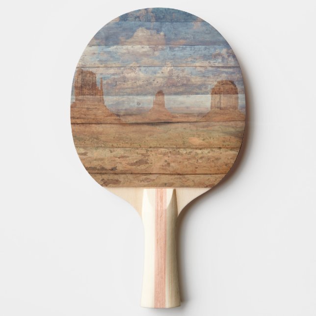 Desert Landscape Sandstone Buttes And Heavenly Sky Ping Pong Paddle (Front)
