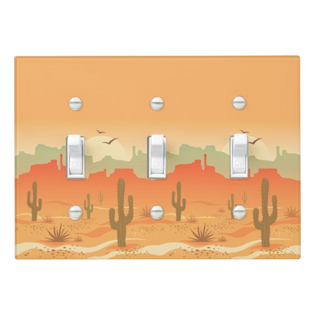 Desert Landscape Style Light Switch Cover (In Situ)