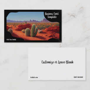 Desert Landscape Sunset Business Card