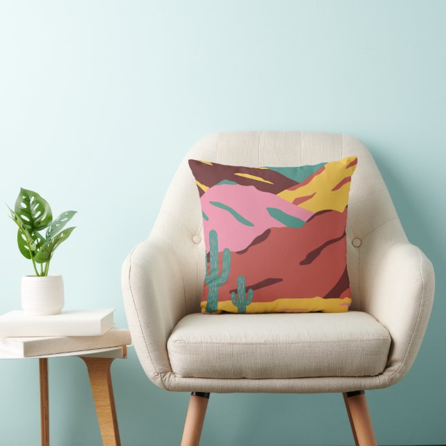 Desert Landscape Throw Pillow (Chair)