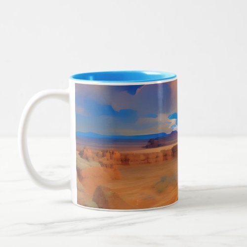 Desert Landscape Utah Two_Tone Coffee Mug
