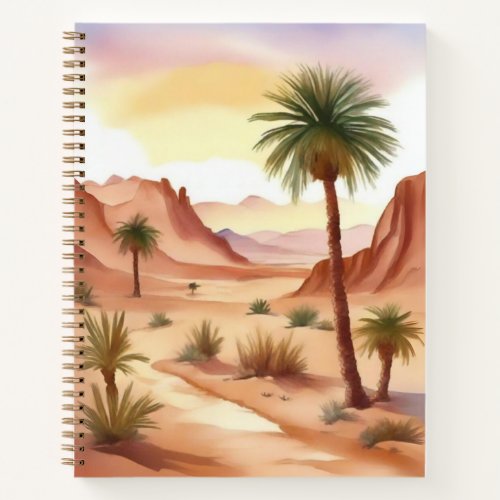 Desert Landscape with Date Palms Journal 