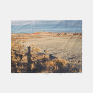 Desert Landscape with Waving Shadow Photo Fleece Blanket