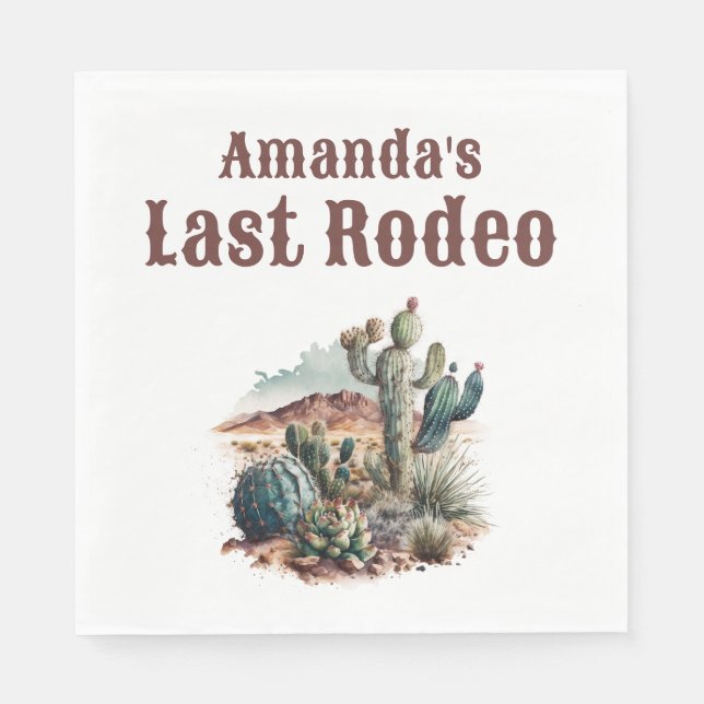 Desert Last Rodeo Scottsdale Bachelorette Weekend Napkins (Front)