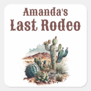 Desert Last Rodeo Scottsdale Bachelorette Weekend Square Sticker