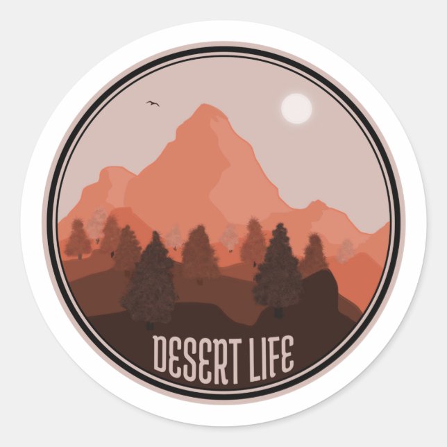 Desert Life Classic Round Sticker (Front)