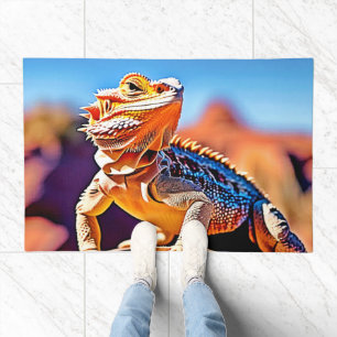 Desert Lizard Close-up Design Doormat