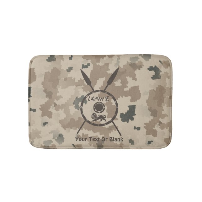Desert Maccabee Shield And Spears Bath Mat (Front)