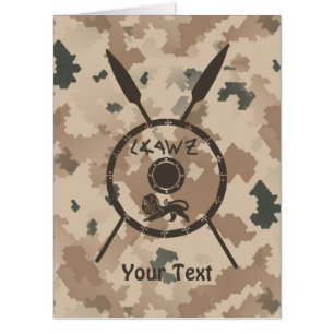 Desert Maccabee Shield And Spears Card