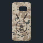 Desert Maccabee Shield And Spears Samsung Galaxy S7 Case<br><div class="desc">A military brown "subdued" style depiction of a Maccabee's shield and two spears on a desert camo background. The shield is adorned by a lion and text reading "Yisrael" (Israel) in the Paleo-Hebrew alphabet. Add your own text. The Maccabees were Jewish rebels who freed Judea from the yoke of the...</div>