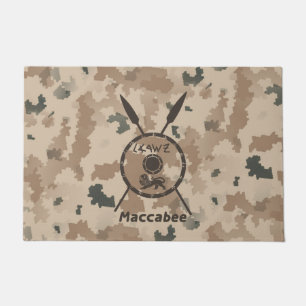 Desert Maccabee Shield And Spears Doormat