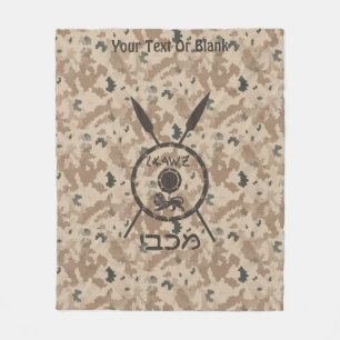 Desert Maccabee Shield And Spears Fleece Blanket