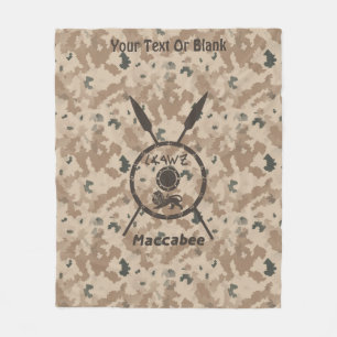 Desert Maccabee Shield And Spears Fleece Blanket