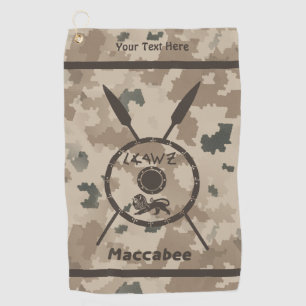 Desert Maccabee Shield And Spears Golf Towel