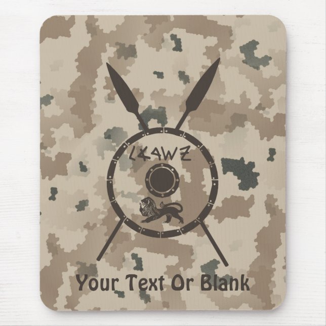 Desert Maccabee Shield And Spears Mouse Pad (Front)