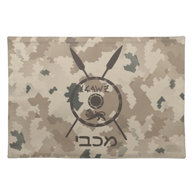 Desert Maccabee Shield And Spears Placemat (Front)