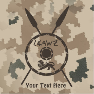 Desert Maccabee Shield And Spears Statuette