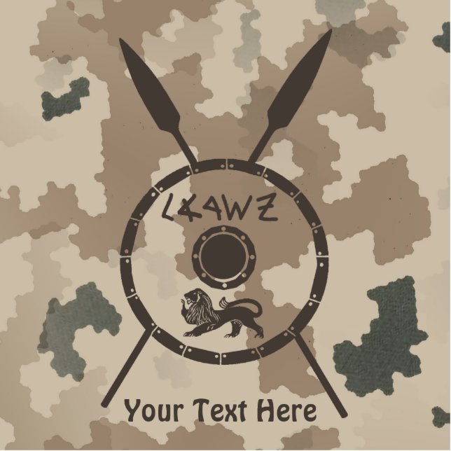 Desert Maccabee Shield And Spears Statuette (Front)