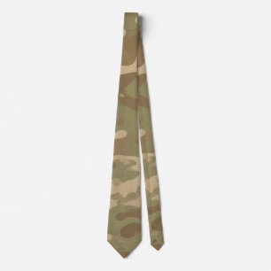 Desert Military Camouflage Pattern Neck Tie