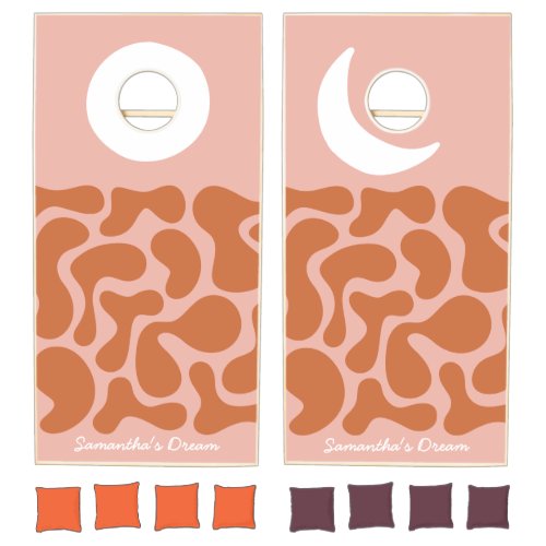 Desert Minimalist Sun Moon Cornhole Set