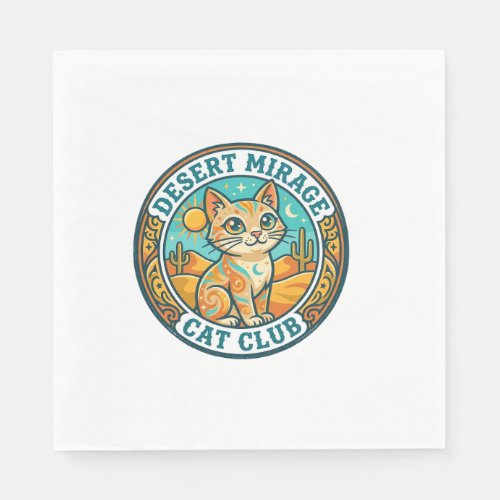 Desert Mirage Cat Cat Mom Gift Idea - Desert Mirag Napkins