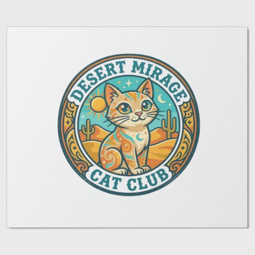 Desert Mirage Cat Cat Mom Gift Idea - Desert Mirag Wrapping Paper