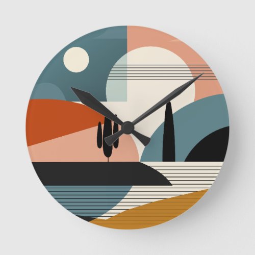 Desert Mirage Round Clock