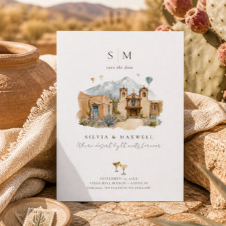 Desert Mission Wedding Photo Save the Date