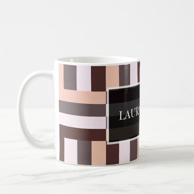 Desert Mocha Geometric Coffee Mug (Left)