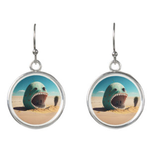 Desert monster house earrings
