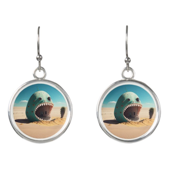 Desert monster house earrings (Front)