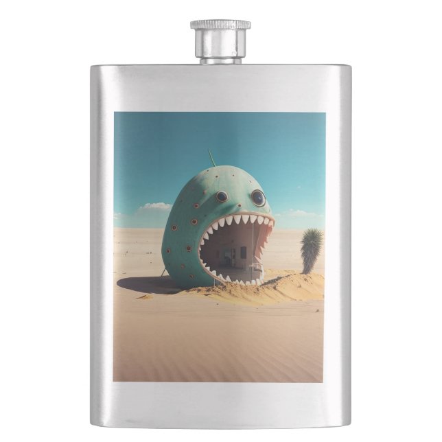Desert monster house flask (Front)