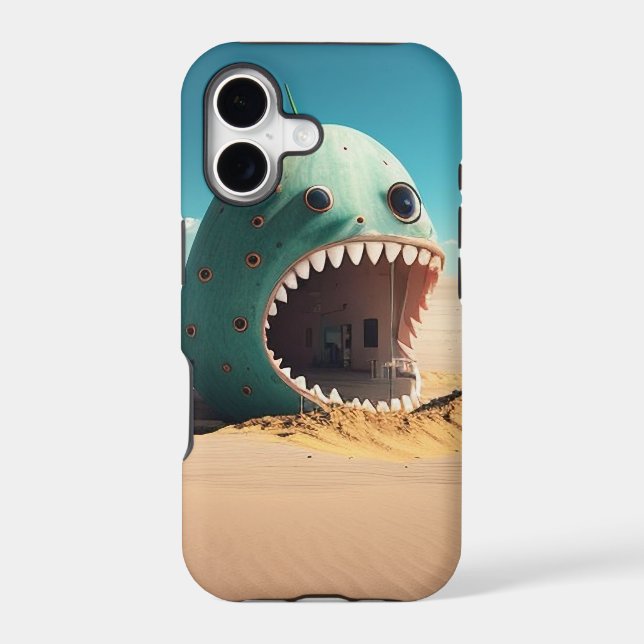 Desert monster house iphone case (Back)