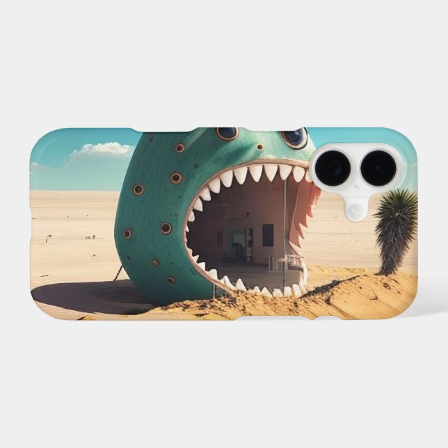 Desert monster house iPhone case (Back Horizontal)