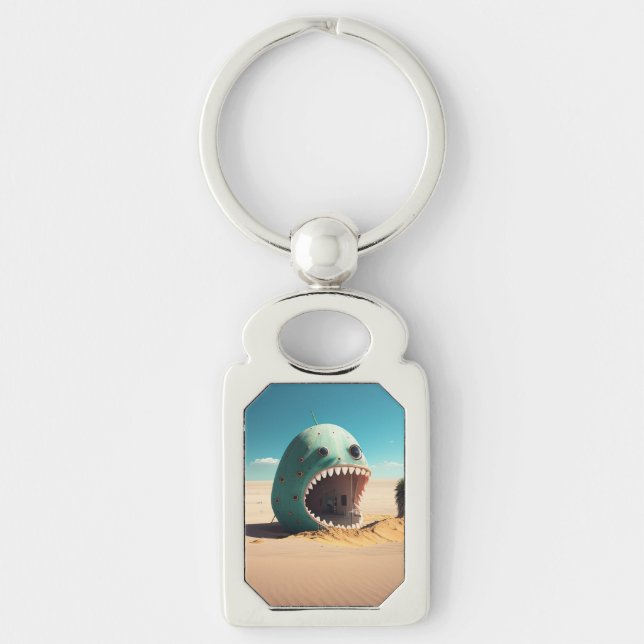 Desert monster house keychain (Front)