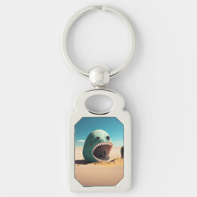 Desert monster house keychain (Front)