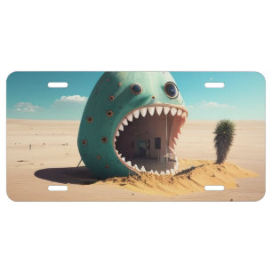 Desert monster house license plate