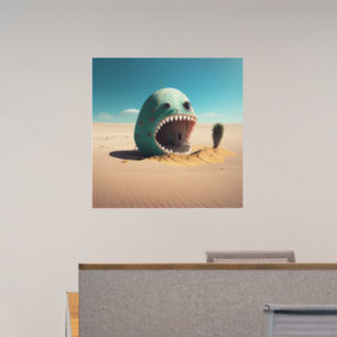 Desert monster house wall decal
