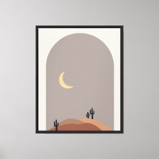 Desert Moon Wall Art – Boho Aesthetic Print