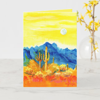 Desert Moonrise Valentine Over the Moon Card