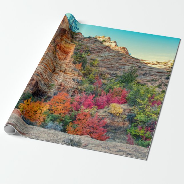 Desert Mountain Fall Colors  Wrapping Paper (Unrolled)